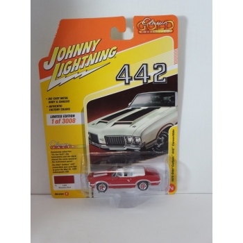 Johnny Lightning 1:64 Oldsmobile 442 Convertible 1970 matador red